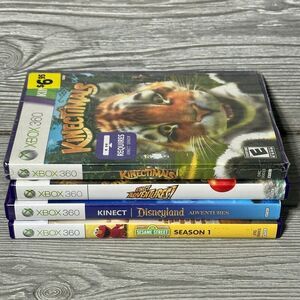 Xbox 360 Kinect‎ Video Game Lot - 4 Game Bundle - Disneyland, Sesame Street